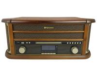 Roadstar HIF-1993 D+BT Platenspeler (retro compact systeem met cd-speler, DAB+, Bluetooth, cassettedeck, USB en directe encoding-functie) - thumbnail