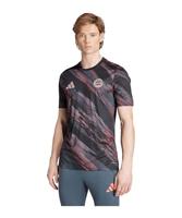 adidas Bayern München Pre-Match Trainingsshirt 2025-2026 Zwart Oranje Rood - thumbnail
