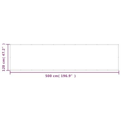 Balkonscherm 120x500 cm 100% oxford polyester zandkleurig Balkonscherm 120x500 cm 100% oxford polyester zandkleurig