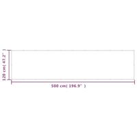 Balkonscherm 120x500 cm 100% oxford polyester zandkleurig - thumbnail
