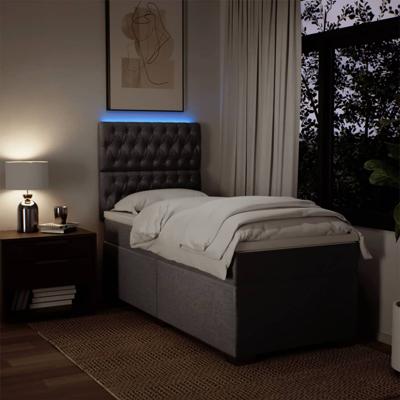 Boxspring met matras stof taupe 120x200 cm - thumbnail