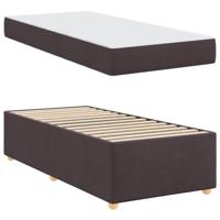 Bedframe met matras Donkerbruin 100 x 200 cm Stof - thumbnail