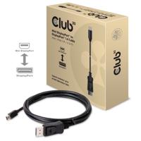 club3D CAC-1115 DisplayPort-kabel Mini-displayport / DisplayPort Adapterkabel Mini DisplayPort-stekker, DisplayPort-stekker 2.00 m Zwart 8K UHD - thumbnail