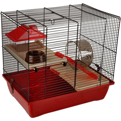 Flamingo hamsterkooi enzo 2 - 41,5 x 28,5 x 38 cm - rood Flamingo hamsterkooi enzo 2 - 41,5 x 28,5 x 38 cm - rood
