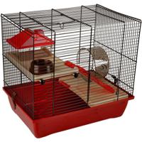 Flamingo hamsterkooi enzo 2 - 41,5 x 28,5 x 38 cm - rood - thumbnail