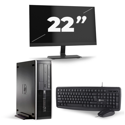 HP Compaq 8100 Elite SFF - Intel Core i7-1e Generatie - 16GB RAM - 256GB SSD - Windows 10 + 1x 22 inch Monitor