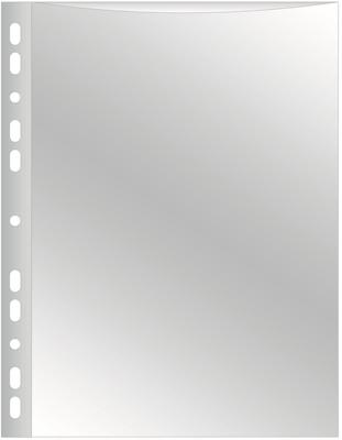 Q-CONNECT geperforeerde showtas 11-gaatsperforatie, glashelder, 75 micron, pak van 100 stuks