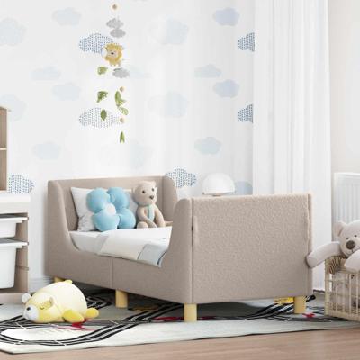 Peuterbedframe met hoofdbord Lichtgrijs 70 x 140 cm Schapenstof