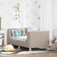 Peuterbedframe met hoofdbord Lichtgrijs 70 x 140 cm Schapenstof - thumbnail