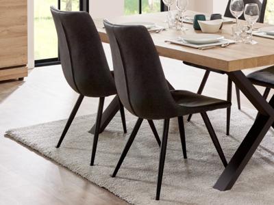 Set van 2 stoelen MARNOIX zwart Set van 2 stoelen MARNOIX zwart