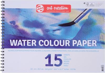 Talens Art Creation aquarelpapier, 240 g, ft A3, blok van 15 vel