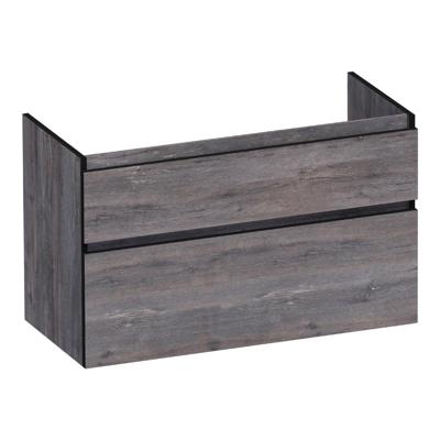 Brauer Delight Edge - Onderkast - 100 cm - met 2 Softclose Lades Greeploos en 1 Sifon Uitsparing - Driftwood