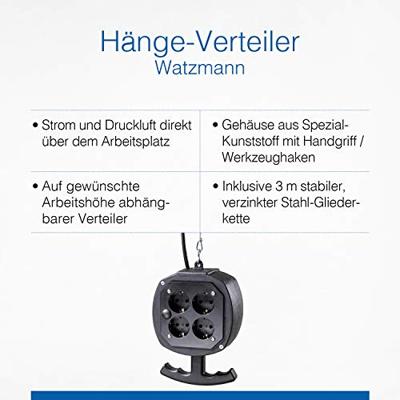 AS Schwabe 60971 8-voudig Stopcontactsplitter Zwart