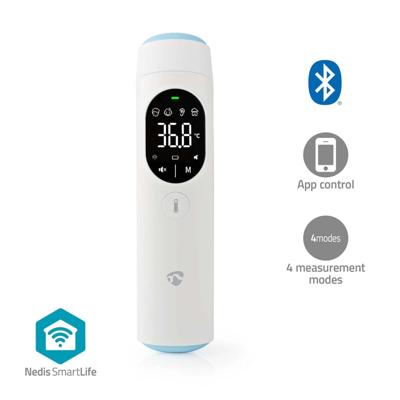 Nedis BTHTIR10WT digitale lichaams thermometer Thermometer met remote sensing Wit Oor, Voorhoofd Sensor