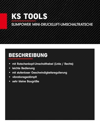 KS Tools 515.5510 Pneumatische omschakelratel 6.3 bar