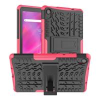 Voor Lenovo Tab M8 3rd Gen 8506 / M8 HD 8505 Textuur Schokbestendig TPU + PC Tablet Case met Houder (Pink) - thumbnail