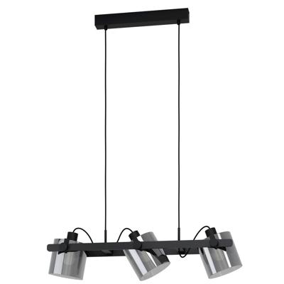 Eglo HanglampHornwood 2 zwart 3-lichts - 780478