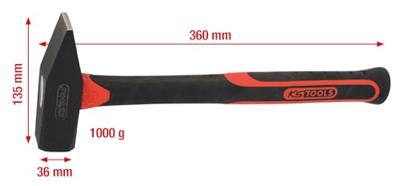 KS Tools 142.1401 1421401 Bankwerkershamer 1325 g 360 mm DIN 1041 1 stuk(s)