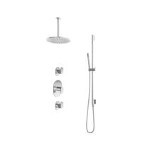 Hotbath Get Together IBS5CR inbouwdouche met 30cm plafondbuis, 30cm hoofddouche en glijstang chroom - thumbnail