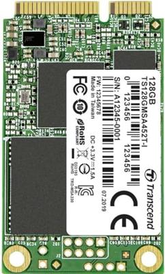 Transcend MSA452T-I 128 GB mSATA SSD harde schijf SATA 6 Gb/s TS128GMSA452T-I