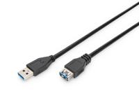 DIGITUS USB 3.2 Gen1 verlengkabel - 1.8m - USB A (m) naar USB A (f) - 5 Gbit/s - Aansluitkabel - Zwart - thumbnail