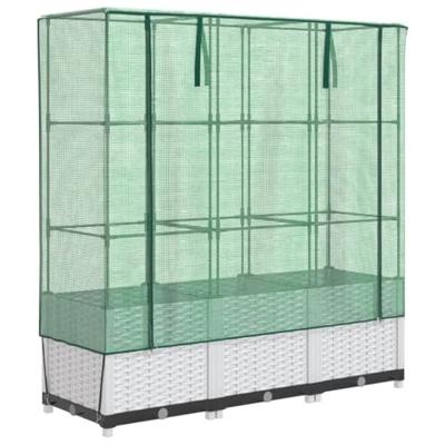 VidaXL Plantenbak verhoogd met kashoes 120x40x138 cm rattanlook