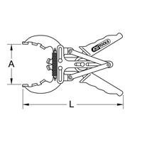 KS Tools 150.1177 Zuigerringtang, Ø 110 - 160 mm - thumbnail