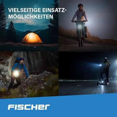 FISCHER FAHRRAD TWIN-60/30/15 Fietsverlichtingsset LED Zwart FISCHER FAHRRAD TWIN-60/30/15 Fietsverlichtingsset LED Zwart