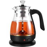 Fully Automatic Small Capacity Glass Electric Steam Teapot Black Tea Boiled Teapot (Black Half Handle) - thumbnail