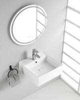 Wiesbaden Larx waskom 38,5 x 38,5 x 13 cm keramiek glans wit 32.3405 - thumbnail