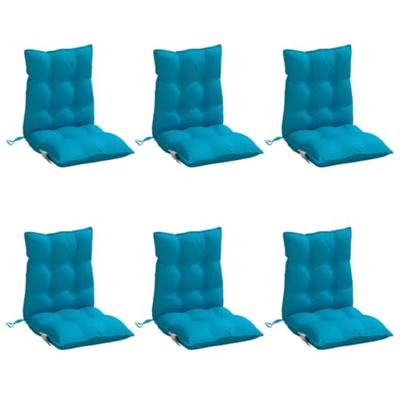 VidaXL Stoelkussens 6 st lage rug oxford stof lichtblauw