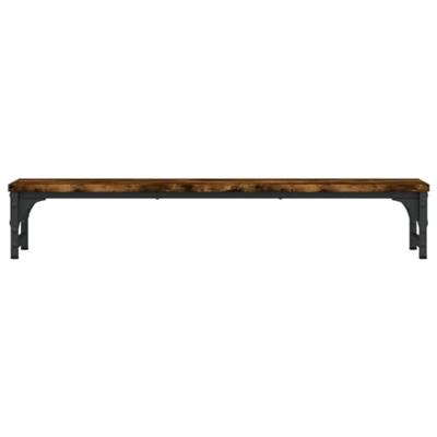 VidaXL Monitorstandaard 85x23x15,5 cm bewerkt hout gerookt eikenkleur