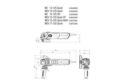 Metabo Haakse Slijper WE 15-125 Quick - 600448000 - thumbnail