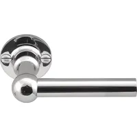 Formani FERROVIA FVL85/40 deurkruk L-model ongeveerd op rozet - gepolijst RVS - thumbnail