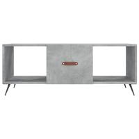 Salontafel 102x50x40 cm bewerkt hout betongrijs - thumbnail