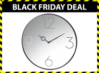 Parlane Mirrored Klok - Zwart - Ø46x4 cm - thumbnail