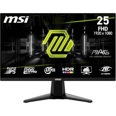 PC-gamerscherm - MSI - 25 inch - Full HD - 200 Hz - Rapid IPS-paneel - 0,5 ms - MAG255F E2