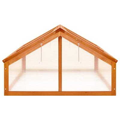 VidaXL Broeikas 114x80x50 cm vurenhout bruin