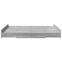 Opbergbedframe met lade Grijs sonoma 140 x 200 cm Bewerkt hout - thumbnail