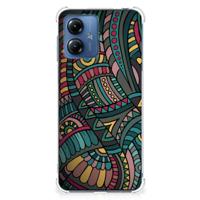 Motorola Moto G14 Doorzichtige Silicone Hoesje Aztec - thumbnail