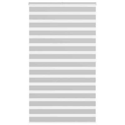 Zebra rolgordijn 120x200 cm stofbreedte 115,9 cm lichtgrijs