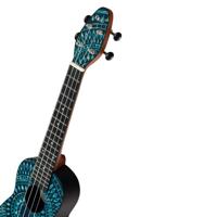 Ortega Keiki K2SS-BKC Soprano Size Ukulele Blue Kaleidoscope sopraan ukelele set - thumbnail