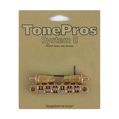 TonePros TPFR Gold Metric Locking TOM Style Bridge met roller saddles
