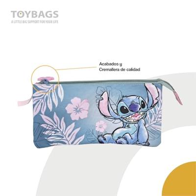 Pennenetui met 3 vakken Stitch Multicolour 8 x 22 x 8 cm