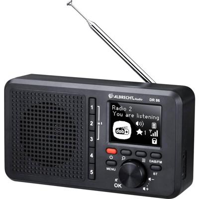 Albrecht DR 86 Radio DAB+, VHF (FM) Oplaadbaar Zwart