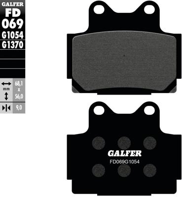 GALFER remblokken "fd069" brake pad fd069 g1054 organic