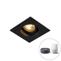 QAZQA Smart inbouwspot zwart vierkant incl. Wifi GU10 - Chuck - thumbnail
