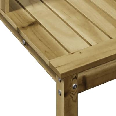 Oppottafel met schappen 82,5x50x109,5 cm gempregneerd hout