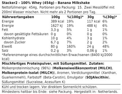 100% Whey 454gr Banaan