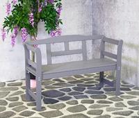 Friese 2-zits houten tuinbank grijs - thumbnail